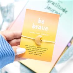 Be Brave Yellow Jade Crystal Moon Bracelet